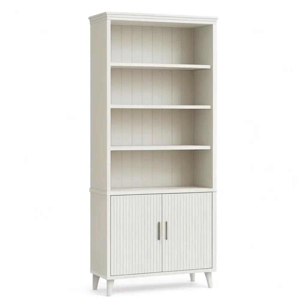 Regał, Łóżka z 3 wkładkami i 2 drzwiami od MDF w kolorze białym 80 x 40 x 180 cm